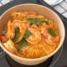 ข้าวไข่ข้นห่อหมกกุ้ง