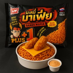 บะหมี่มาเฟีย BAMEE MAFIA + ไก่ทอดต้นตำรับ + คัมแบคซอส
