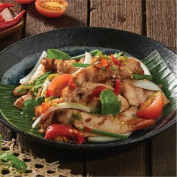 ยำคอหมูย่าง