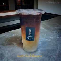 แบล็คคอฟฟี่+น้ำผึ้งมะนาว เย็น