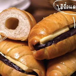 ชิโอะปังถั่วแดง+เนยเค็มฝรั่งเศส 1ชิ้น