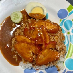 ข้าวหมูแดงกุนเชียงไข่