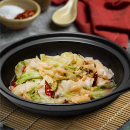 กะหล่ำปลีผัดพริกแห้ง