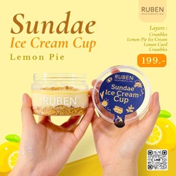 Sundae Ice Cream Cup Lemon Pie