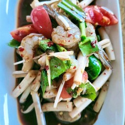 ตำไหลบัวกุ้งสด