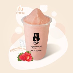 นมสดสตอเบอรี่ชีสเค้กปั่น