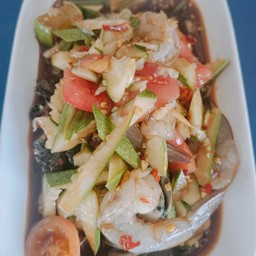 ตำแตงกุ้งสด