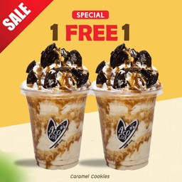 [1แถม1] นมสดคาราเมลคุ้กกี้โอริโอ้