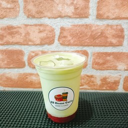 สตอเบอรี่ชาเขียวใส่แก้ว600ml