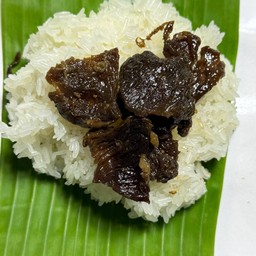 ข้าวเหนียว + เนื้อแดดเดียว