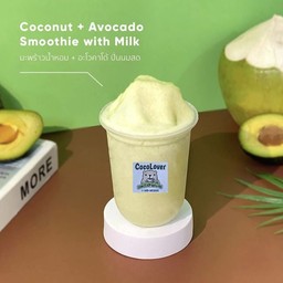มะพร้าวปั่นนมสด+อโวคาโด