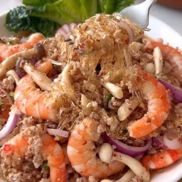 ยำเส้นแก้วกุ้งสุก