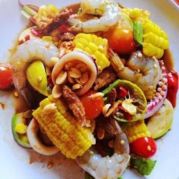 ตำข้าวโพดทะเลรวม