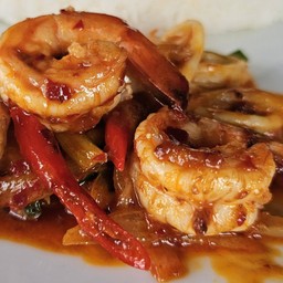 กุ้งผัดพริกเผา