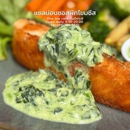 แซลม่อนซอสผักโขมชีส