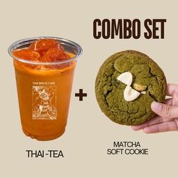 Thai Tea Latte + Soft Cookies