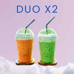 ชาไทย+ชาเขียว 2 แก้ว [DUO THAI TEA+GREEN TEA]