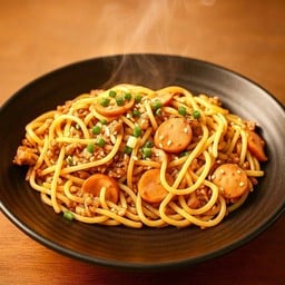 สปาเก็ตตี้หมูสับผัดซอสหม่าล่า