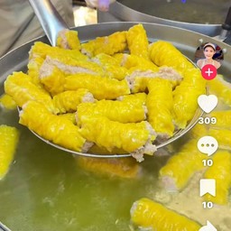 เกี้ยวหมูเด้ง ไส้ทรงเครื่อง