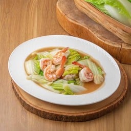 ผัดผักกาดขาวกุ้ง