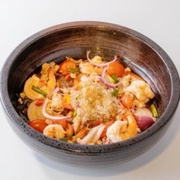 ยำเส้นแก้ว (กุ้งสดหมูสับ)