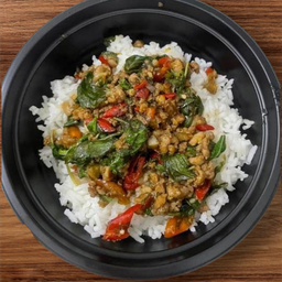 ข้าวกระเพราไก่สับ