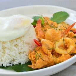 ห่อหมกทะเล ราดข้าว