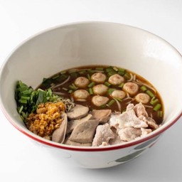 เกาเหลายกร้านหมู เนื้อหมู ลูกชิ้น ตับ