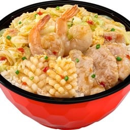 ชาบูรวมผัดแห้งซอสสุกี้ (เสิร์ฟพร้อมข้าวญี่ปุ่น)