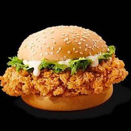 เบอร์เกอร์ไก่ สไตส์อเมริกัน รสเผ็ด+เฟรนฟราย