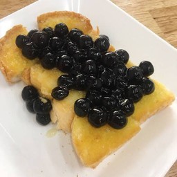 ปังปิ้ง เนยนม ไข่มุก (2แผ่น)