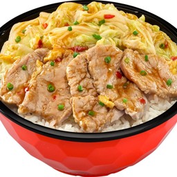 ชาบูเนื้อผัดแห้งซอสสุกี้ (เสิร์ฟพร้อมข้าวญี่ปุ่น)