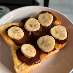 ปังปิ้ง นูเทลล่า กล้วยหอม (2แผ่น)