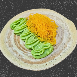 คัสตาร์ดใบเตย+ฝอยทอง