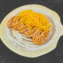 คัสตาร์ดชาไทย+ฝอยทอง