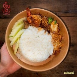 ข้าวกุ้งทอดกระเทียม