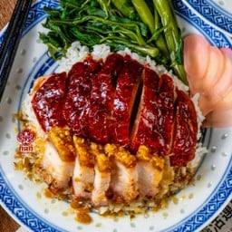 ข้าวหน้าเป็ดย่าง+หมูกรอบพิเศษ