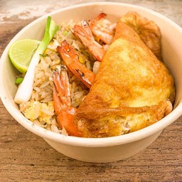 ข้าวผัดกุ้งไข่เจียว