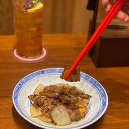 หมูสามชั้นผัดหม่าล่า  Pork Belly stir-fried with mala chilli