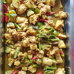 ข้าว+ผัดเผ็ดไก่