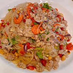 ยำวุ้นเส้นโบราณหมูสับ