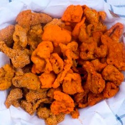 หนังไก่เขย่าผง