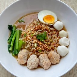 บะหมี่ต้มยำมะนาวสด หมูเด้ง