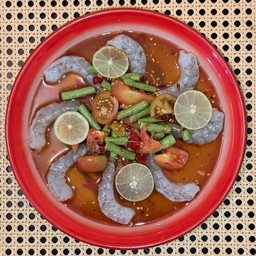 No22 ตำเกาเหลากุ้งสด (Kaorao - Raw Shrimp Som Tum Without Papaya)