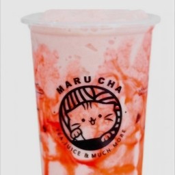 นมสดสตรอร์เบอรี่ปั่น