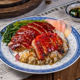 ข้าวหน้าเป็ดย่าง+หมูแดง