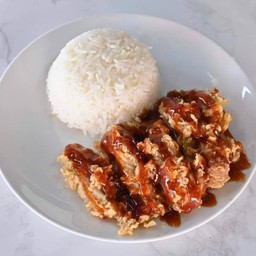 ข้าวไก่ทอดสไปซี่