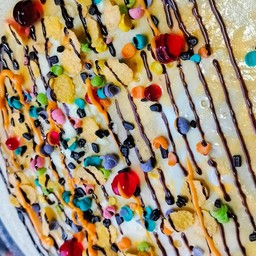 แยมวนิลา ไข่ไก่ คอร์นเฟลก โกโก้ครั้นเรนโบว์ เยลลี่แดง เม็ดช็อค