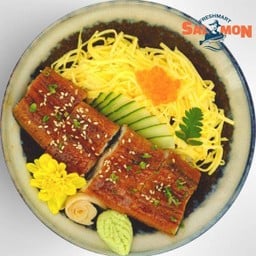 ข้าวหน้าปลาไหลญี่ปุ่นย่างซีอิ๊ว  + ซุปมิโซะ