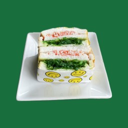 แซนด์วิชปูอัด + ยำสาหร่าย